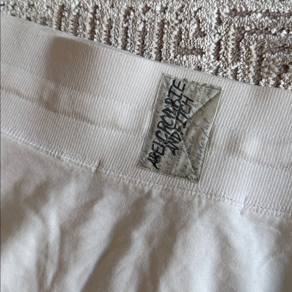Y2K Abercrombie and Fitch Micro Mini Low Rise Terry Skirt Cream - Picture 6 of 8